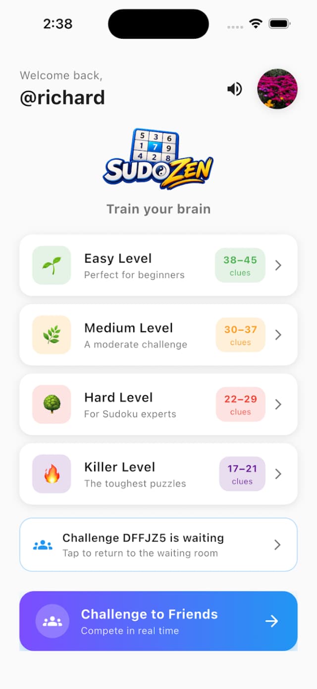 SudoZen (Puzzle Game) app screen 3 of 4 built by MobileappWork