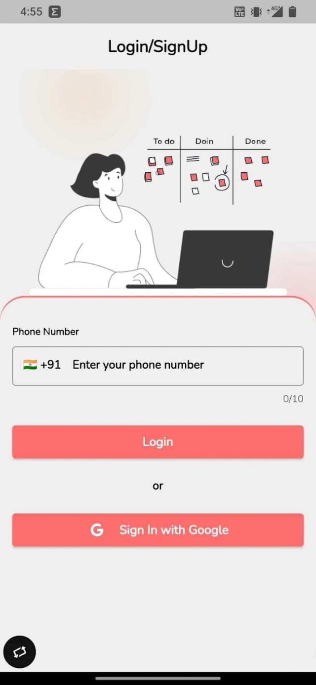To Do (Productivity) app screen 1 of 4 built by MobileappWork