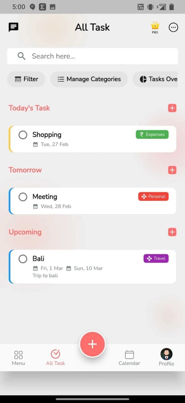 To Do (Productivity) app screen 2 of 4 built by MobileappWork